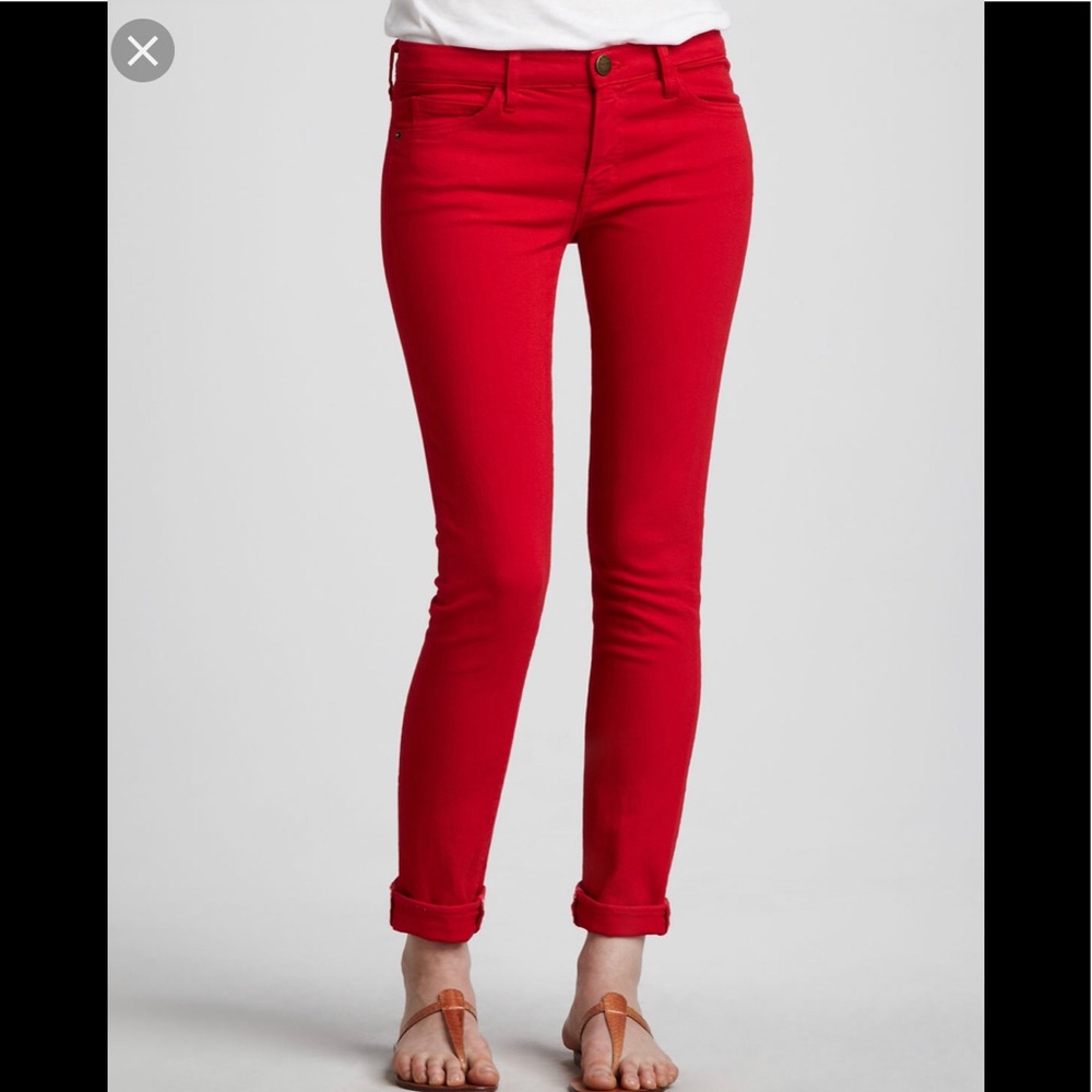 Current Elliott | Red Skinny Jeans Size 27